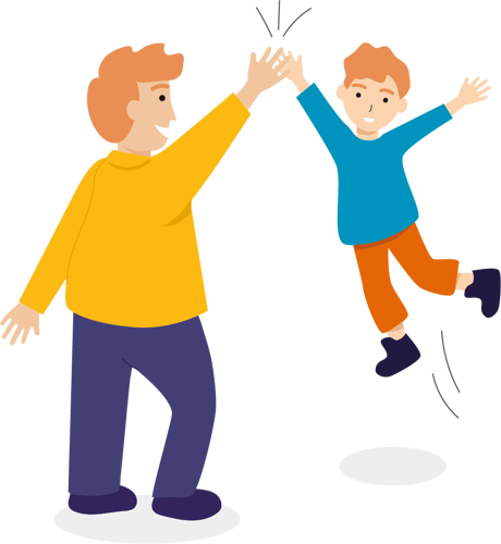 IMPACT ILLUSTRATIONS SIBLINGS HI FIVE